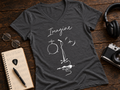 Imagine Music Sketch Garment-Dyed V-Neck T-Shirt | Fab-More