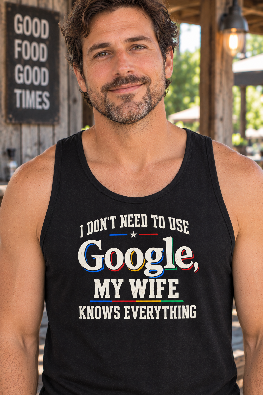 I Don’t Need Google, My Wife Knows Everything Men’s Tank Top