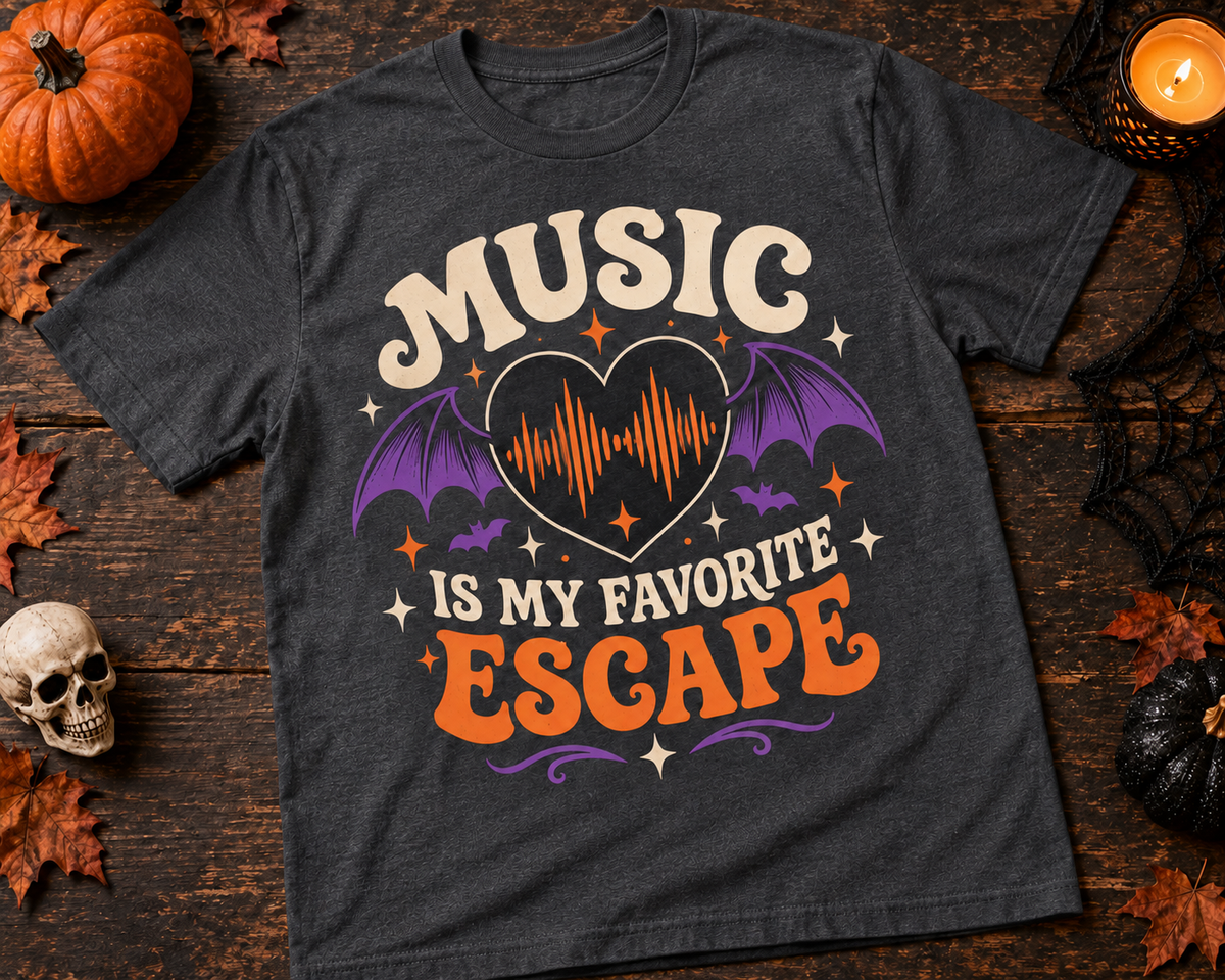 Music Is My Favorite Escape Halloween T-Shirt