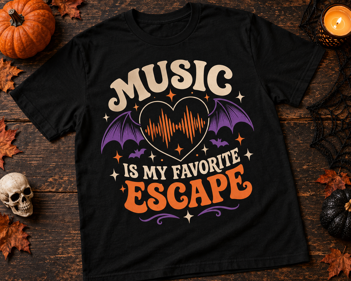 Music Is My Favorite Escape Halloween T-Shirt