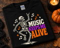 Music Keeps Me Alive Halloween T-Shirt