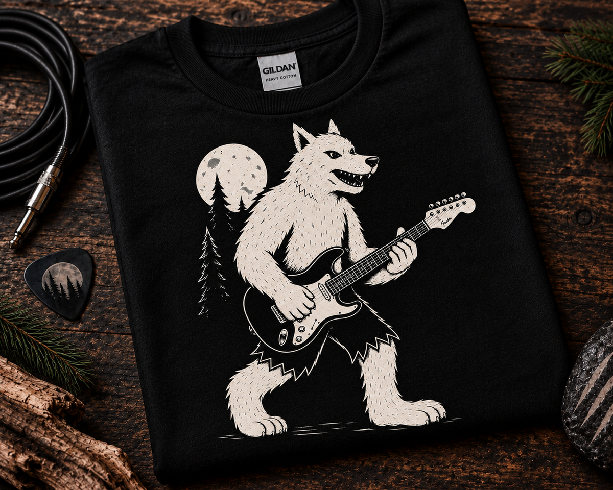 Monster Guitars - Werewolf Guitarist T-Shirt