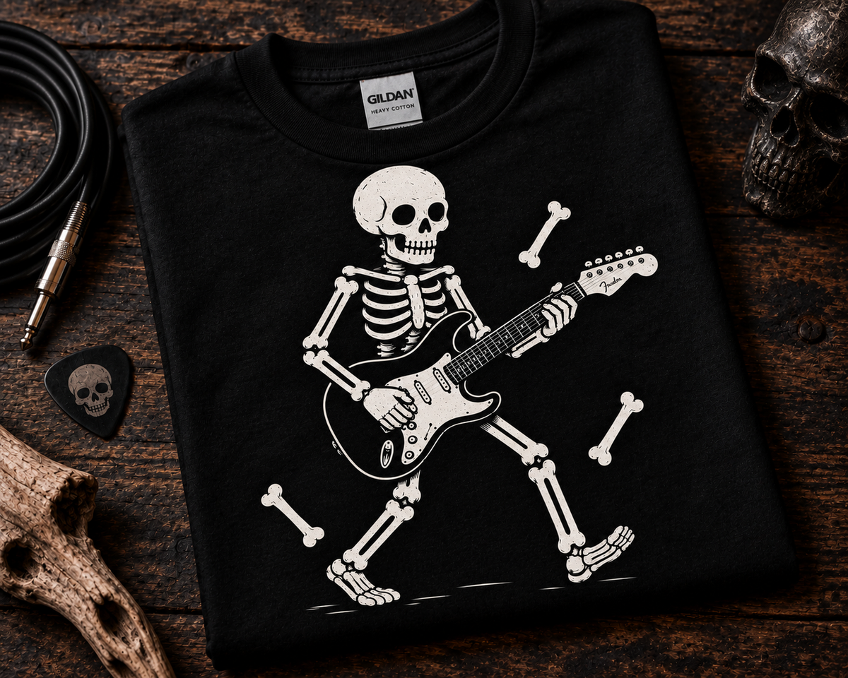 Monster Guitars - Skeleton Guitarist T-Shirt