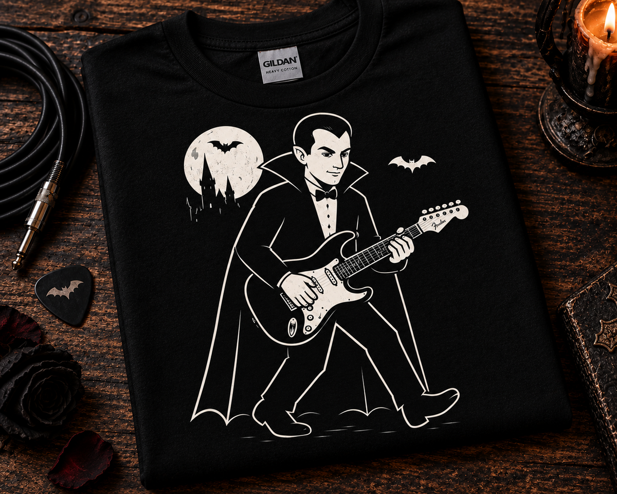 Monster Guitars - Vampire Guitarist T-Shirt