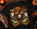 Pumpkin Drummer Music Garment-Dyed T-Shirt | Vintage Halloween