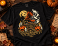 Haunted Gramophone Music Garment-Dyed T-Shirt | Vintage Halloween