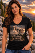 Rush-More Classic Rock Tribute Women’s V-Neck With Loren T-Shirt