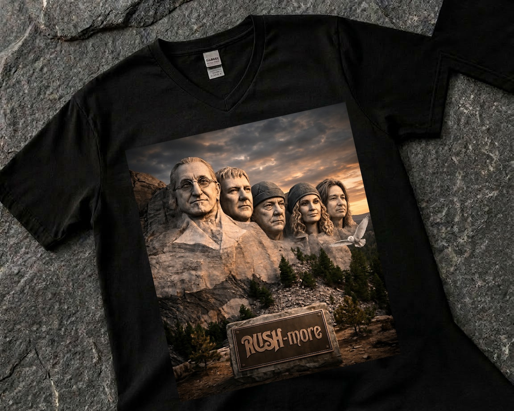 Rush-More Classic Rock Tribute Women’s V-Neck With Loren T-Shirt