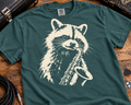 Raccoon Saxophone Player Garment-Dyed T-Shirt | Vintage Jazz Music Graphic Tee