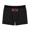 Meet Loaf Black Men's Boxer Briefs — Gothic Red Text