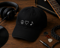 Peace Love Music Embroidered Dad Hat